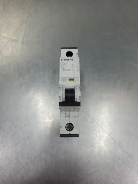 Used Siemens 5SY41 MCB A6 Circuit Breaker, 1 Pole, (5SY4106-5) Circuit Breakers South Carolina US | Palmetto Automation #1155703