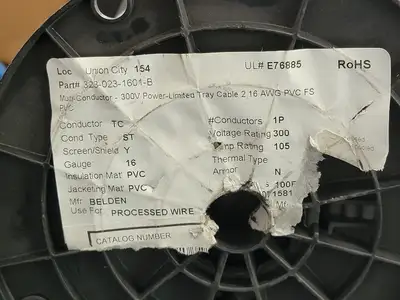 USED BELDEN 323-03-1601-B