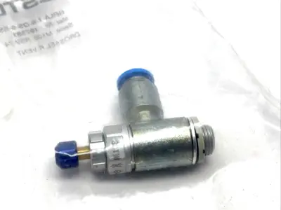 197581, GRLA-1/8-QS-6-RS-D | Festo GRLA-1/8-QS-6-RS-D One-Way Flow Control Valve, 6mm Tube OD, 197581 - New