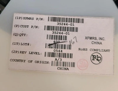 167 pcs XFMRS 35244-01 Thick Film Surface Mounted Brand NEW