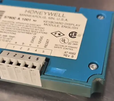 Honeywell S780CA1001 Burner Control Keyboard Display loc2C5