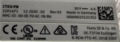 Festo VTUG-14-VRPT-B1Y-Q10L-UR-Q6SU-10M Other Valves & Manifolds | ESS Industrial Equipment Sales (12)