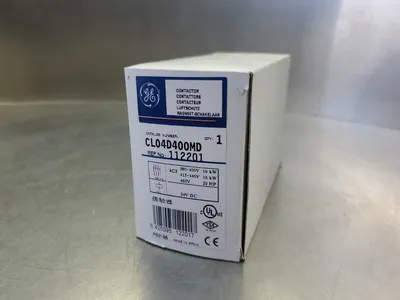 GE CL04D400MD Contactor W/24 VDC Coil. 4A-3