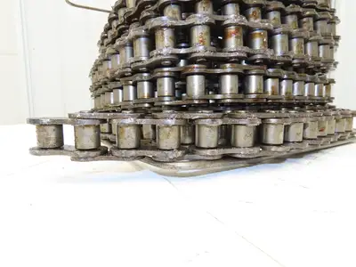 RS100 Roller Chain 1 Strand 1.250" Pitch 3/4" Rollers Large Reel 36 Feet Length
