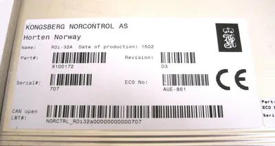 KONSBERG NORCONTROL 8100172 DIGITAL INPUT MODULE 32 CHANNEL