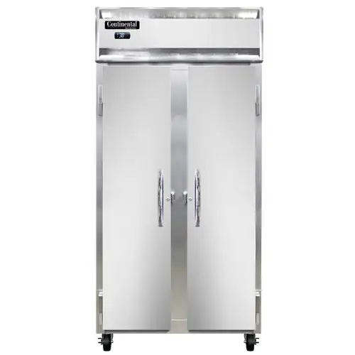 Continental 2RSEN 36 1/4" Two Section Reach In Refrigerator, (2) Left/right Hinge Solid Doors, 115v