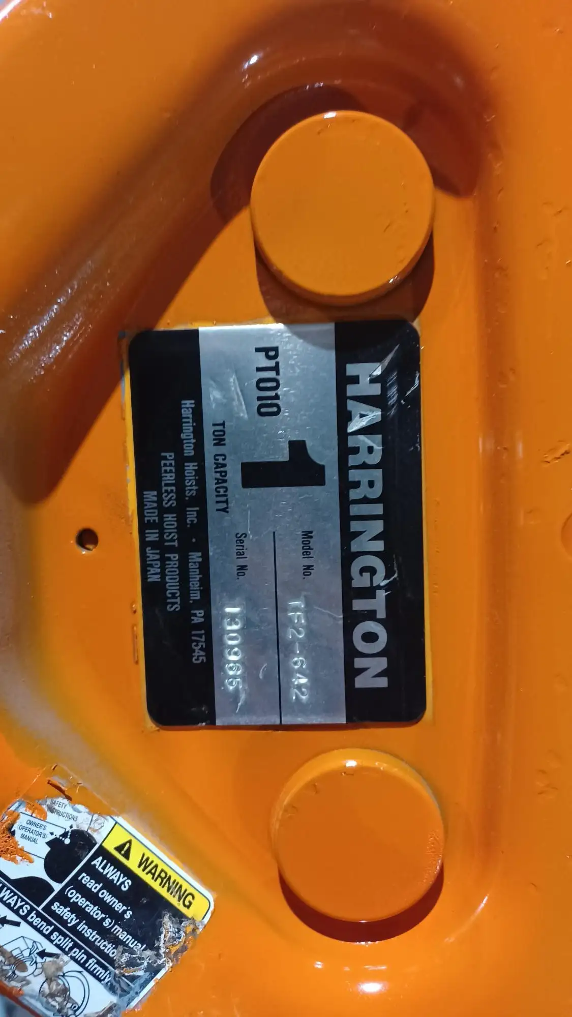 Used HARRINGTON _UNKNOWN_ Crane Accessories South Carolina US | General Equipment and Supply #1491354