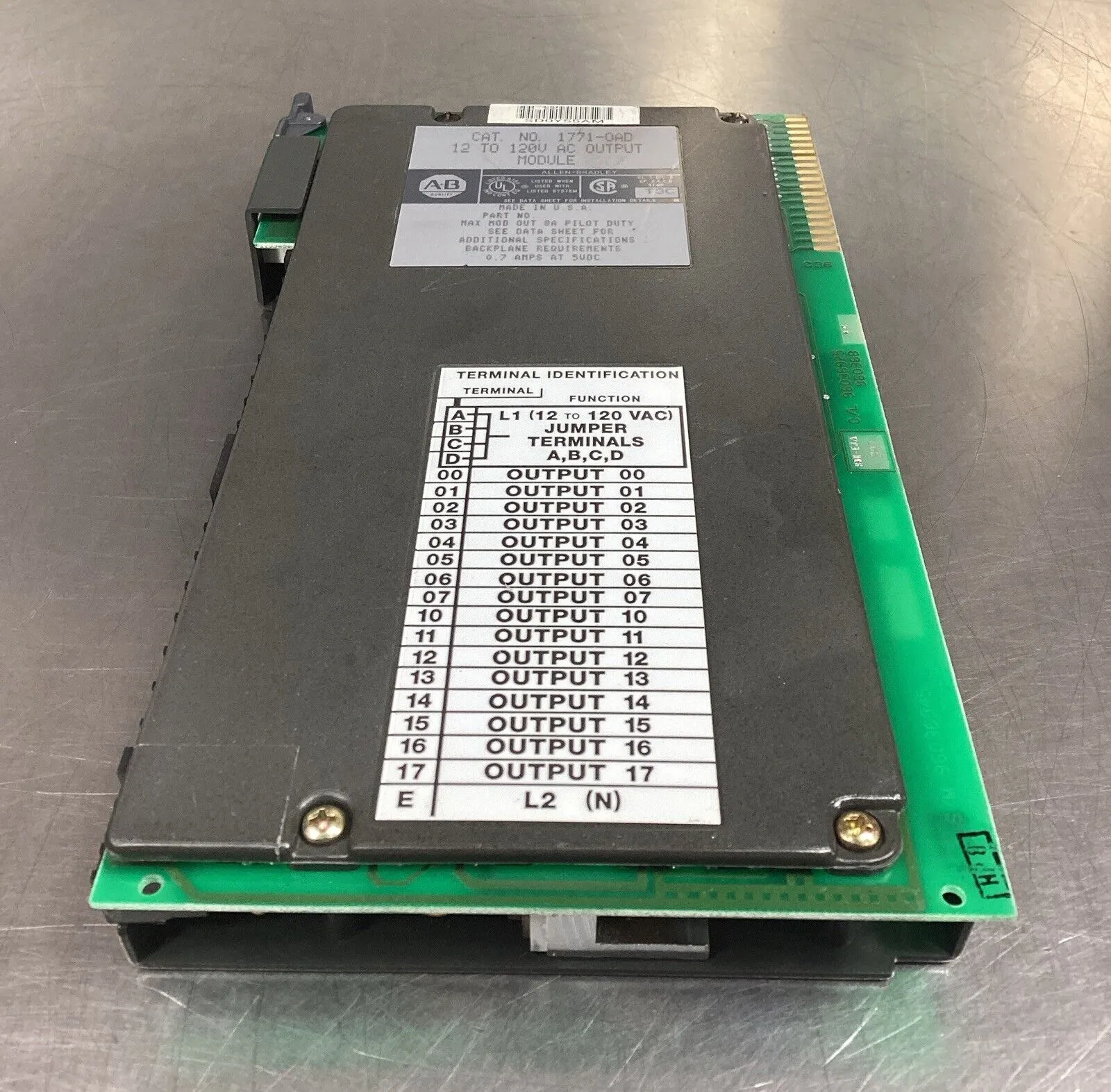 Allen-Bradley 1771-OAD 10-120V AC Output Module 3C-34