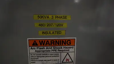 50kVA 480V to 208V/120V 3P Isolation Transformer