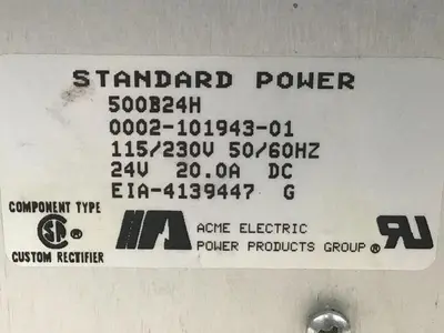 USED ACME ELECTRIC 500B24H