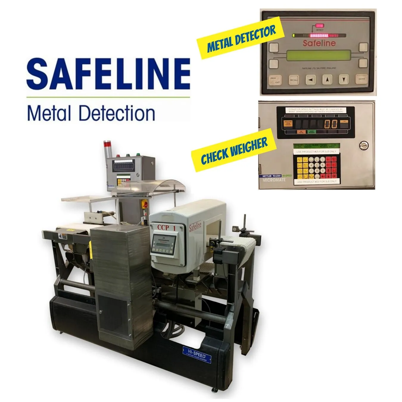 Used Mettler Toledo Hi-speed Checkweigher & Safeline Metal Detector [PART]