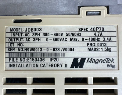 USED Magnetek JDB003