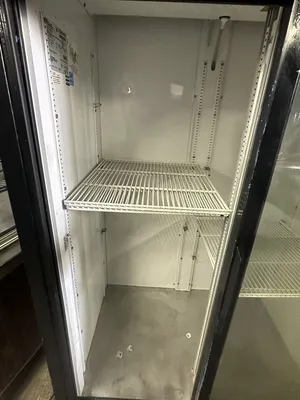 174-0216 True GDM-37 Double Sliding Glass Door Self Contained Cooler