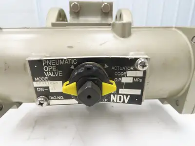 NDV Nippon E100N DN80 3" Flanged 2-Way Ball Valve & Pneumatic Actuator EPN1101N