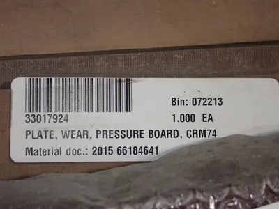 8" X 30 3/4" Wear Plate Pressure Boards