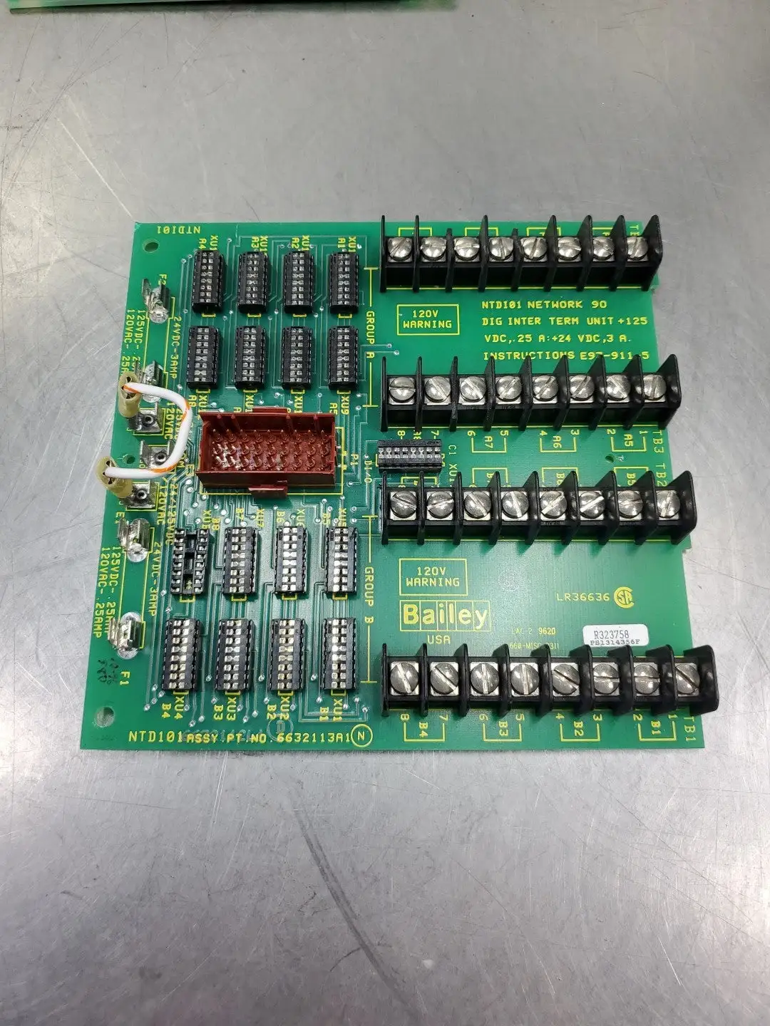 Used Bailey NTDI01 Network 90 DIG INTER Unit Card, R323758 PLC Input & Output South Carolina US | Palmetto Automation #1158922