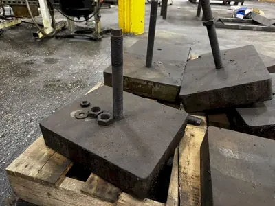 (7) 12" X 10" X 2 3/4" VIBRO-DYNAMIC PRESS ISOLATION PADS: YOBRO #23915