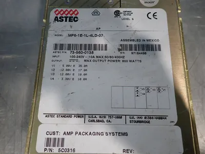 Used ASTEC MP61E1L4LD07 AC/DC Power Supplies Ohio US | HGR 24 #895410