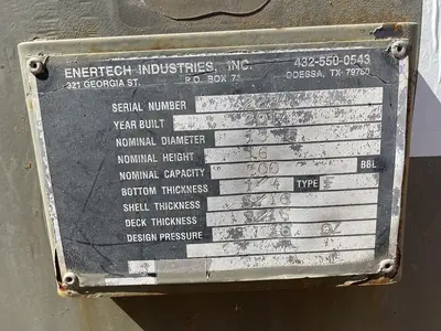 USED 2014 ENERTECH 500BBL VERTICAL TANK