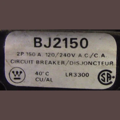 Westinghouse 2 Pole 150 Amp Push-in Breaker