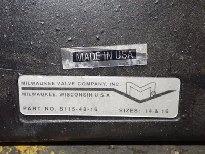 USED MILWAUKEE VALVE COMPANY 81154816