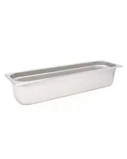 Stainless Steel Steam Table / Hotel Pan 1/2 Size Long, 4" Deep, 20.5" X 6.375", Anti Jam, NSF