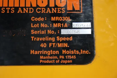 Harrington 
			3 Ton Chain Hoist