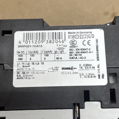 NEW FURNAS ELECTRIC CO 3RV1021-1HA15