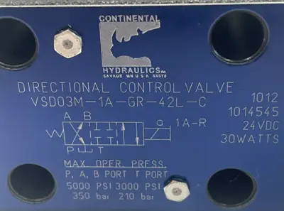NEW CONTINENTAL HYDRAULICS VSD03M-1A-GR-42L-C CONTROL VALVE VSD03M1AGR42LC