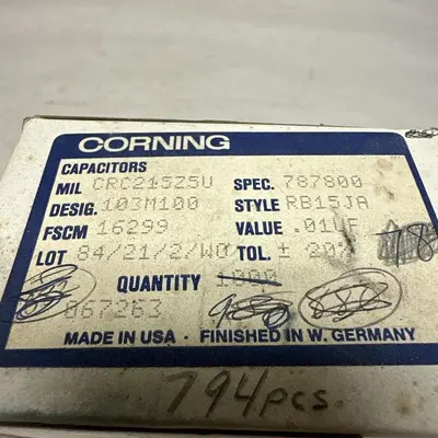New | in-Stock CORNING CRC215Z5U Miscellaneous Equipment (Electrical & Power) Ohio US | Surplus Asset Holdings #1245495