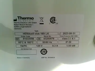 Thermo HERAcell Vios 160i Copper CO2 Incubator (2023) Looks New, Calibrated