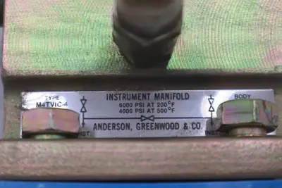 ANDERSON GREENWOOD M4TVIC-4 DIFFERENTIAL PRESSURE MANIFOLD VALVES STOCK 3757A