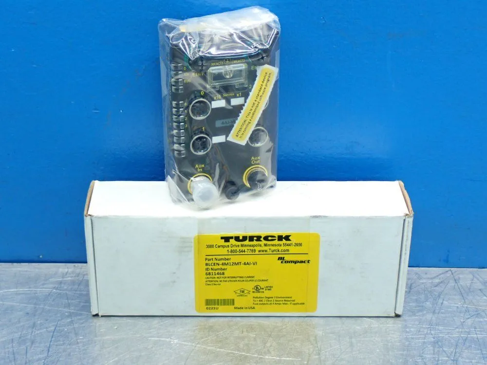 New | in-Stock TURCK BLCEN4M12MT4AIVI PLC Input & Output Ohio US | HGR 24 #801949