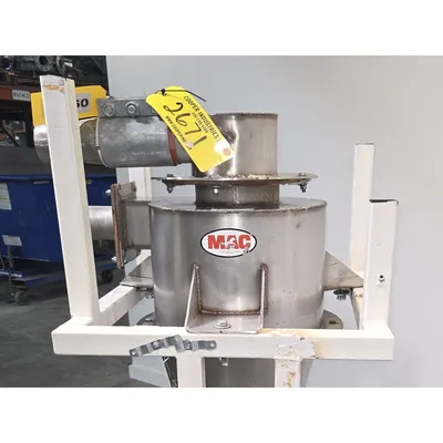 Used 17" Diameter MAC Equipment Stainless Steel Cyclone Separator FT17