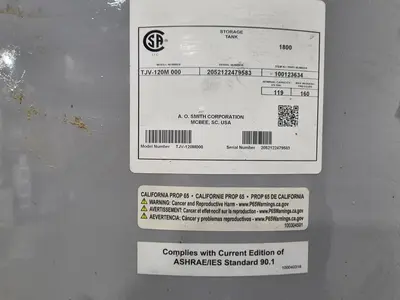 USED A. O. SMITH CORP TJV-120M 000