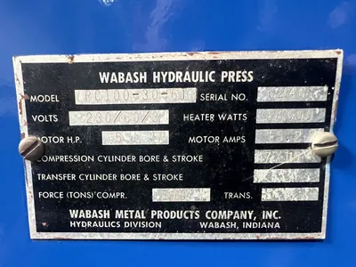 Used 1979 WABASH WABASH PC100-30-6TM PRESS Hydraulic Presses | Alma Machinery #899271