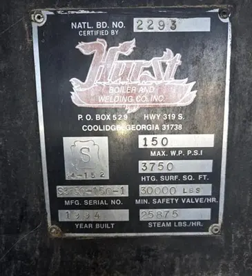 Used 1994 HURST 3S-750-150 Boilers Indiana US | C3 SURPLUS LLC #1293587