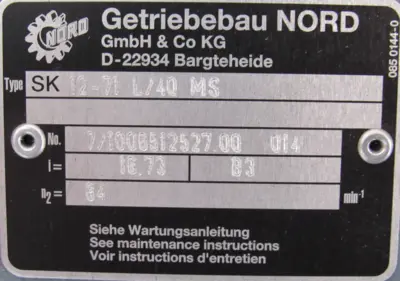 NEW NORD SK71LA/4MS GEAR MOTOR SK12-71L/40MS 16.73:1 SK71LA4MS