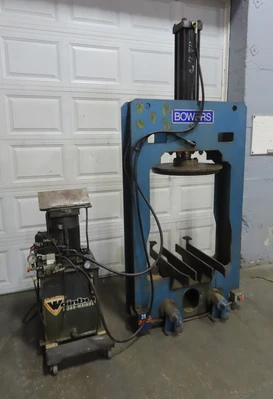23.5" Bowers Hydraulic Tank Discharge Press, 40 gallon