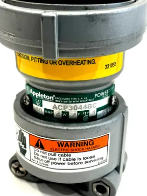 NEW EMERSON APPLETON ACP3044BC CLAMPING RING PLUG 30AMP