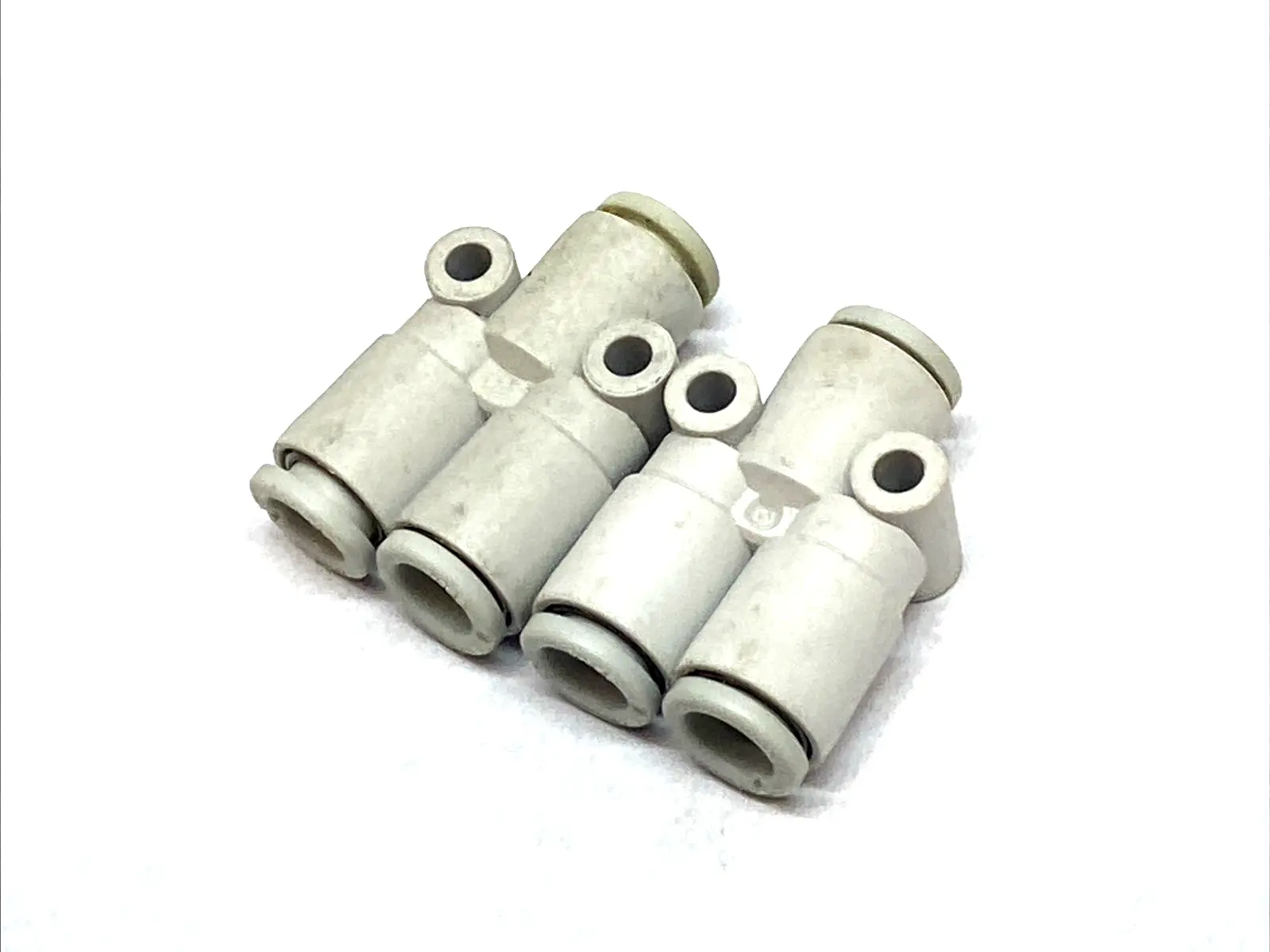 USED SMC UNION Y FITTING 6MM PUSH-IN TUBE 3-WAY ONE-TOUCH LOT OF 2
