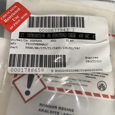 NEW Pyrotenax PPAK/BR/075/T1/0465/105/D1/04/014/A012B012