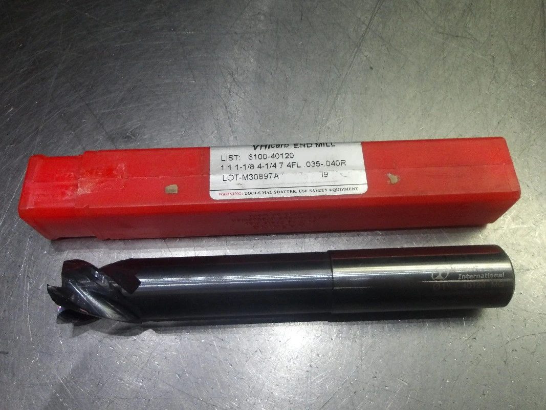 Minicut/VHIcarb 1" 4 Flute Carbide CR Endmill .040" R 6100-40120 (LOC3383A)