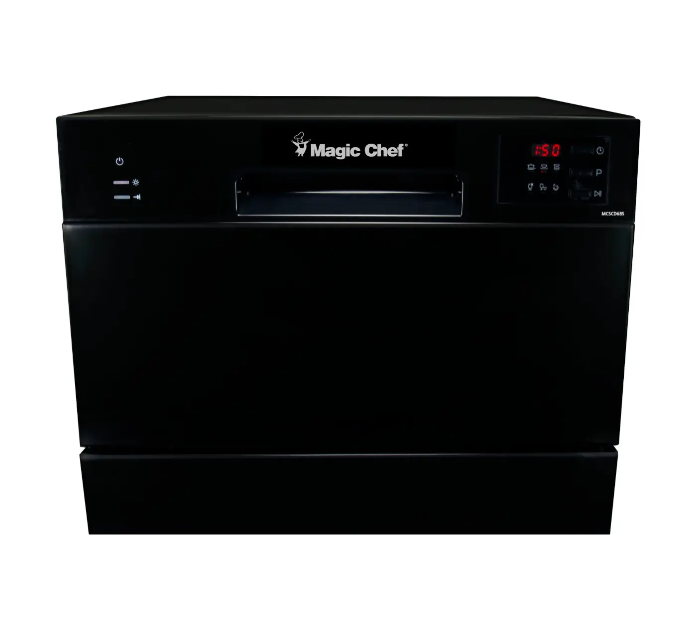 Magic Chef BLACK ELECTRONIC COUNTERTOP 120-VOLT DISHWASHER WITH 6-CYCLES, 6 PLACE SETTINGS CAPACITY