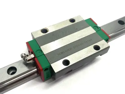 USED HIWIN LINEAR GUIDEWAY BLOCK AND RAIL, 1-BLOCK, 290MM RAIL