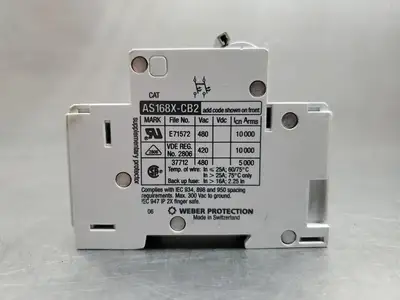 USED Weber AS168X-CB2 Circuit Breaker, 4A, 480V