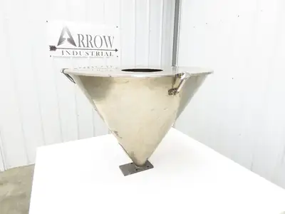 Stainless Vacuum Receiver Loader 30" Cone Hopper 26 Gal Injection Molding