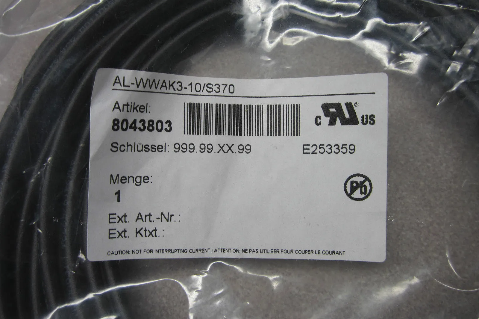 NEW AL-WWAK3-10/S370 CABLE ALWWAK310S370
