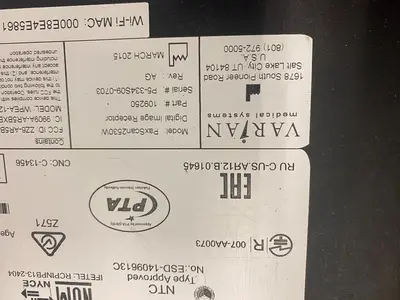 USED VARIAN PAXSCAN 2530W