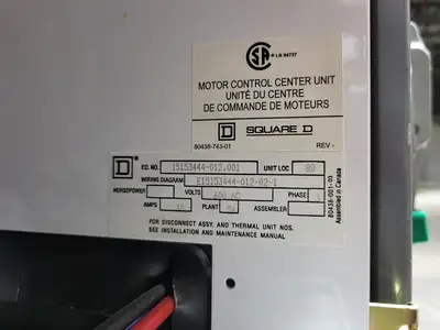 USED SQUARE D MODEL 6
